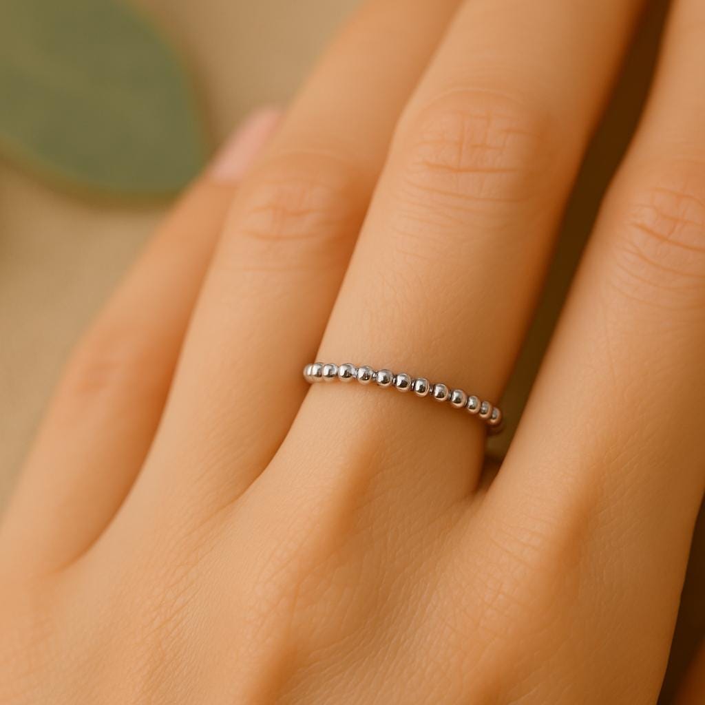 Beaded Stacking Ring – Sterling Silver or 14k Gold-Filled by St Clair Fine Jewelry