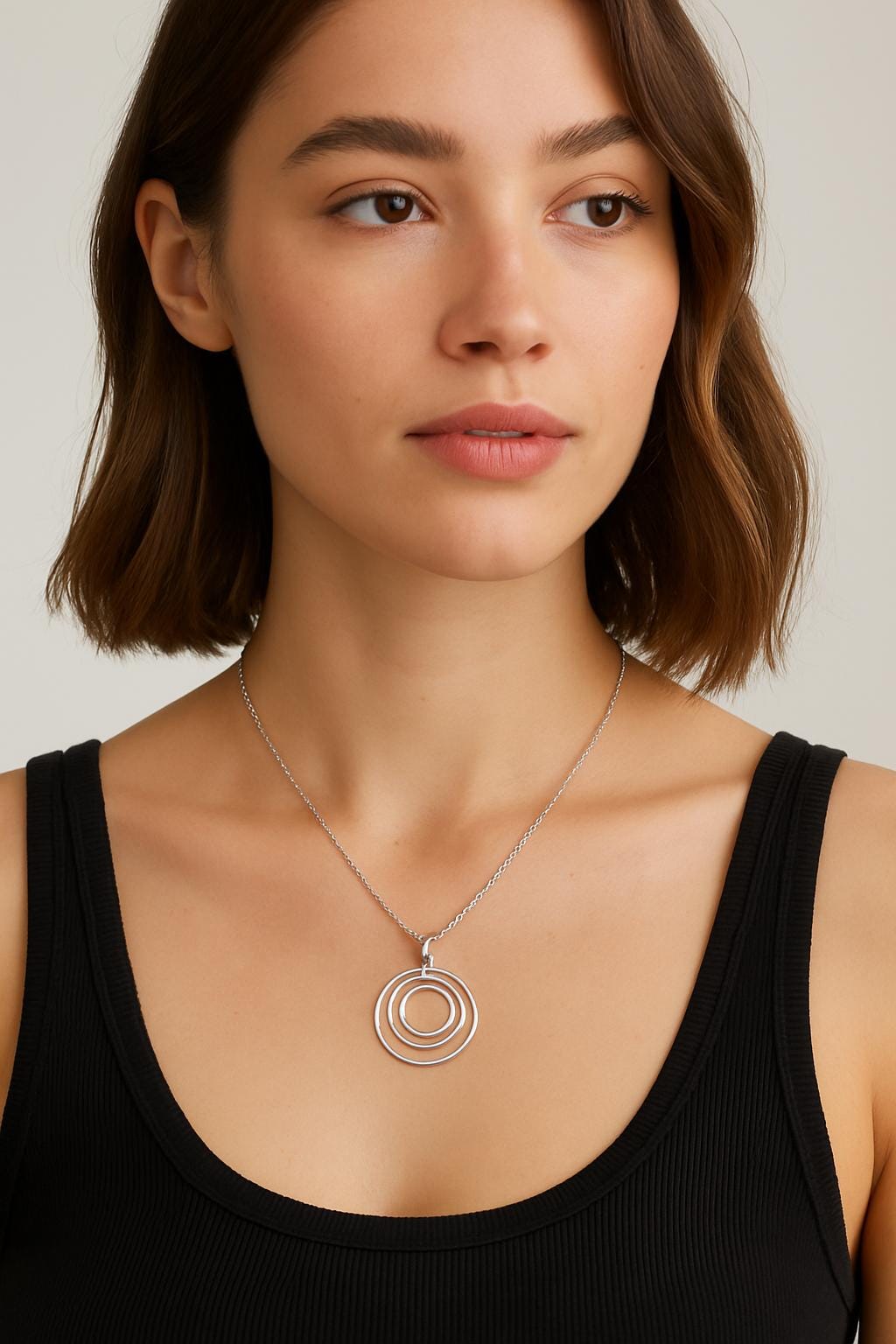 circle pendant necklace, sterling silver circle necklace, gold filled circle necklace, minimalist pendant necklace, handmade circle jewelry, concentric rings necklace, layered circle pendant, everyday necklace for women, dainty gold necklace, dainty silver necklace, modern minimalist necklace, geometric pendant necklace, gold and silver jewelry, simple round pendant necklace, handcrafted silver necklace, 14k gold filled jewelry, silver layering necklace, gift for her jewelry, anniversary jewelry gift, bride