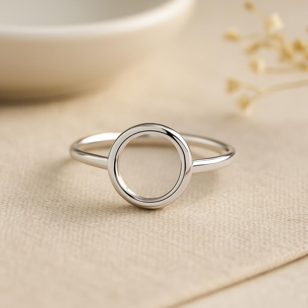 Circle Ring, Open Circle Ring, Statement Ring, Sterling Silver, Silver Rings, Women's Rings, Minimalist Rings, Women's Jewelry, Gift For Her, Gift For Girlfriend, Gift For Wife, ST Clair Fine Jewelry