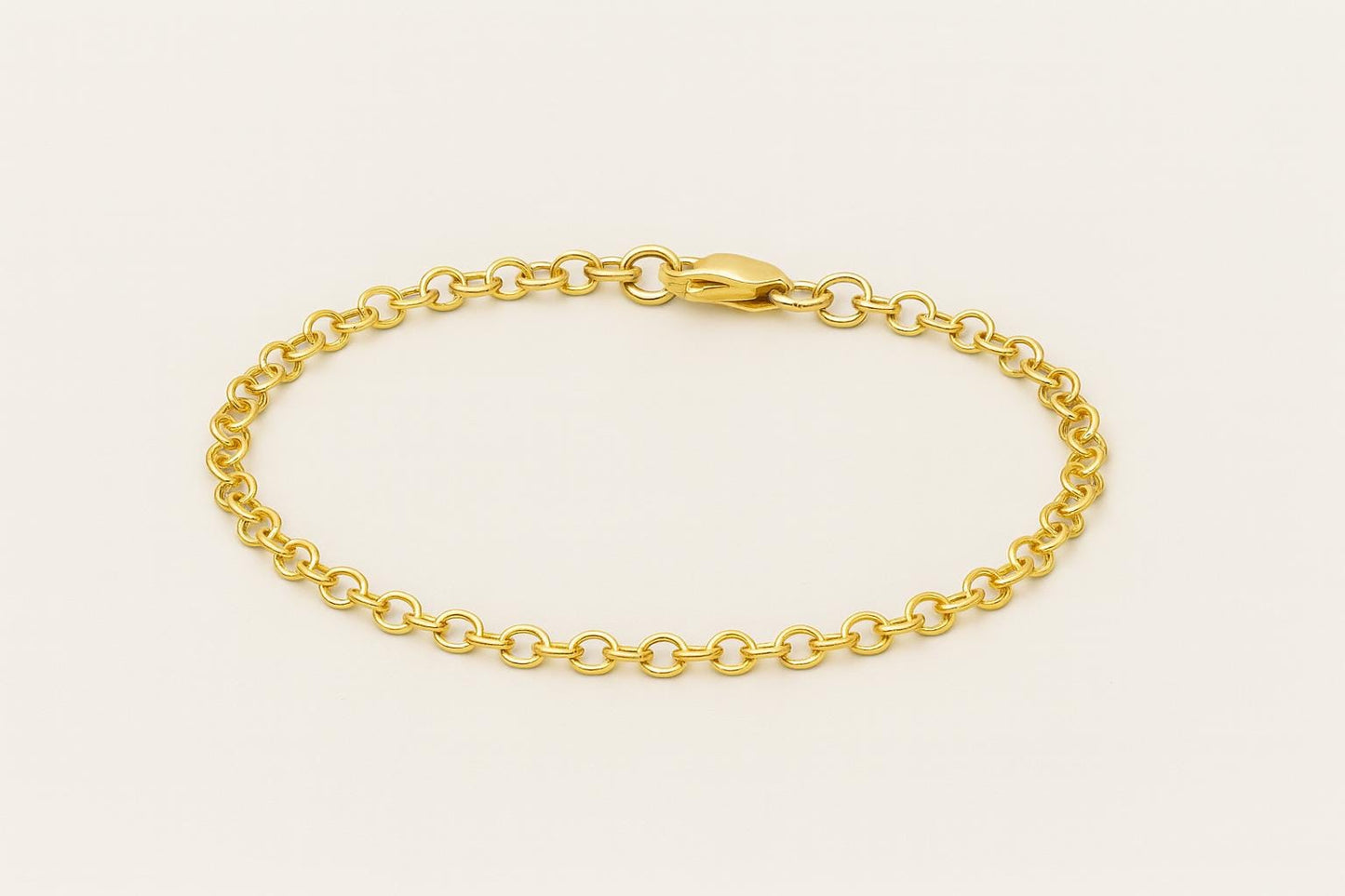 Tarnish-Resistant Cable Chain Bracelet – 14k Gold Filled 2.7mm or Sterling Silver 2.8mm – Minimalist Everyday Jewelry