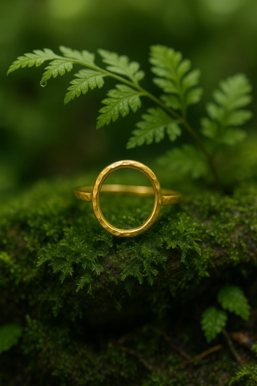 Open-Shape Rose Gold Filled Ring • Choose Circle, Oval or Rectangle • Minimalist Adjustable Band • Hammered Ring • 14 K Gold • Silver •