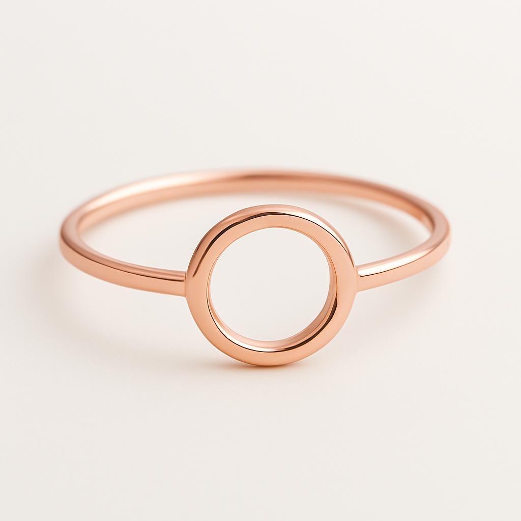 Open Circle Ring • Gold Silver Rose Gold • Minimalist Dainty Stacking Ring • Unity Eternity Everyday Jewelry • Gift for Her