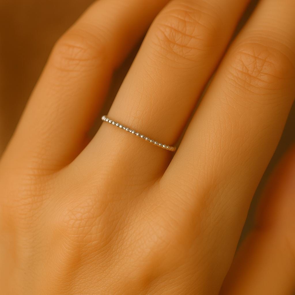Sterling Silver Ring, Women's Rings, Beaded Ring, Cute Rings, Silver Rings, Women's Rings, Statement Rings, Stacking Rings, Minimalist Rings, Women's Jewelry, St Clair Fine Jewelry