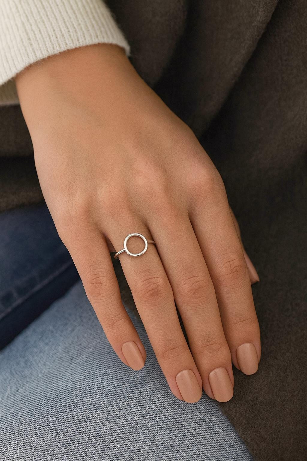 Circle Ring, Open Circle Ring, Statement Ring, Sterling Silver, Silver Rings, Women's Rings, Minimalist Rings, Women's Jewelry, Gift For Her, Gift For Girlfriend, Gift For Wife, ST Clair Fine Jewelry