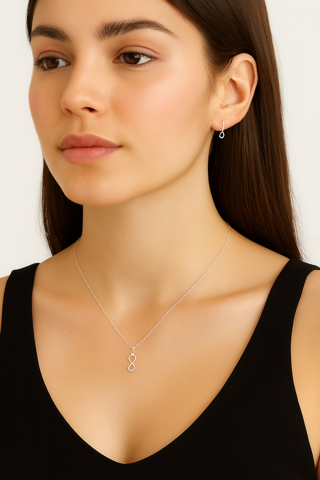 infinity necklace, silver infinity pendant, gold infinity necklace, minimalist jewelry, forever necklace, dainty layering necklace, 14k gold fill jewelry, sterling silver gift for her, timeless jewelry, everyday necklace, bridesmaid gift, anniversary necklace