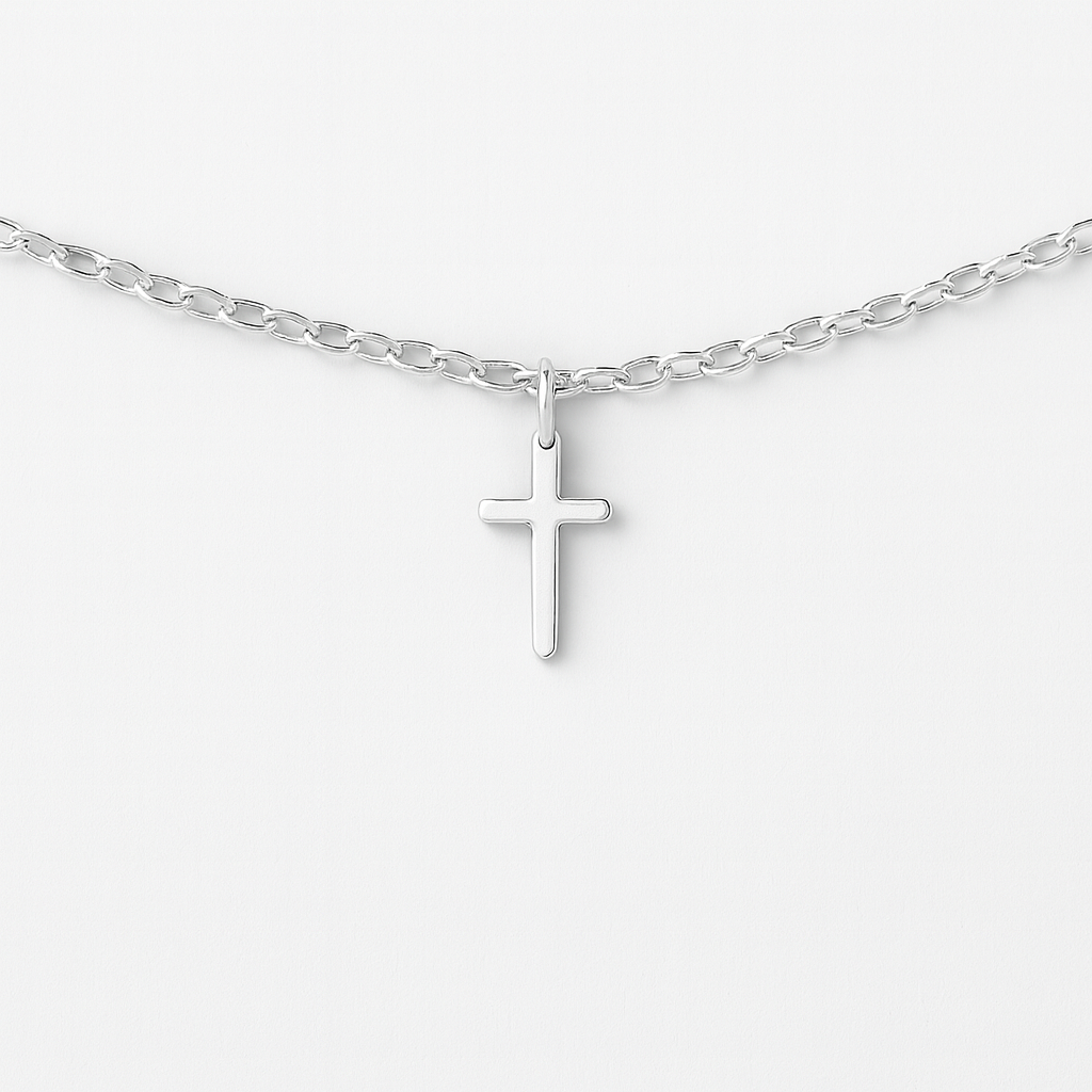 Delicate Sterling Silver Cross Bracelet • Dainty Minimalist Faith Jewelry • Everyday Layering Bracelet • Christian Gift for Women & Girls