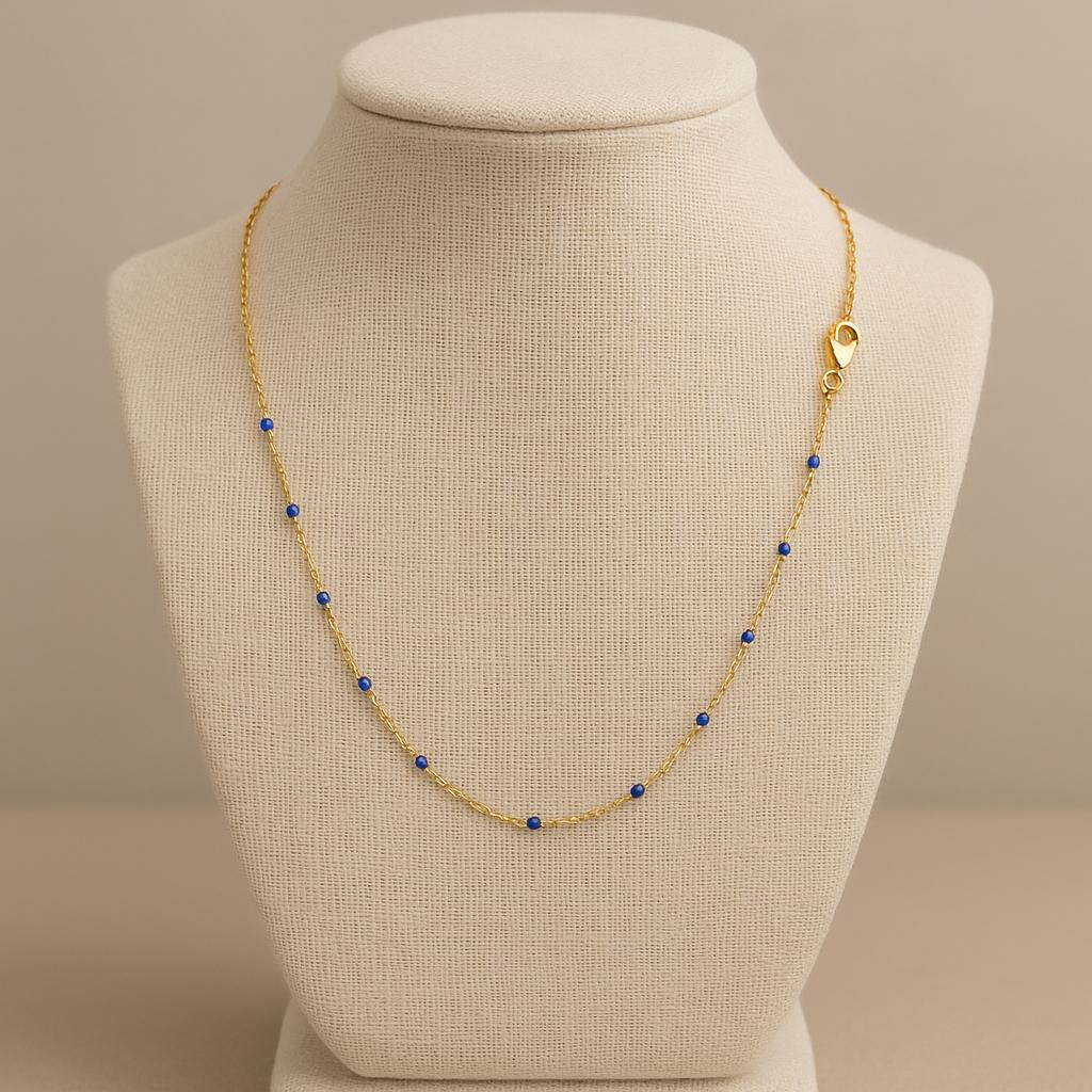 lapis lazuli necklace, gold filled lapis necklace, blue bead necklace, 14k gold filled necklace, minimalist gold necklace, handmade gemstone necklace, layering gold necklace, lapis jewelry for women, gold chain with blue beads, dainty gold necklace, modern minimalist jewelry, lapis lazuli jewelry, everyday gold necklace, handcrafted gold necklace, gemstone layering necklace, gold beaded necklace, delicate gold necklace, long gold necklace 24 inch, gold filled jewelry USA, St Clair Fine Jewelry necklace, boh