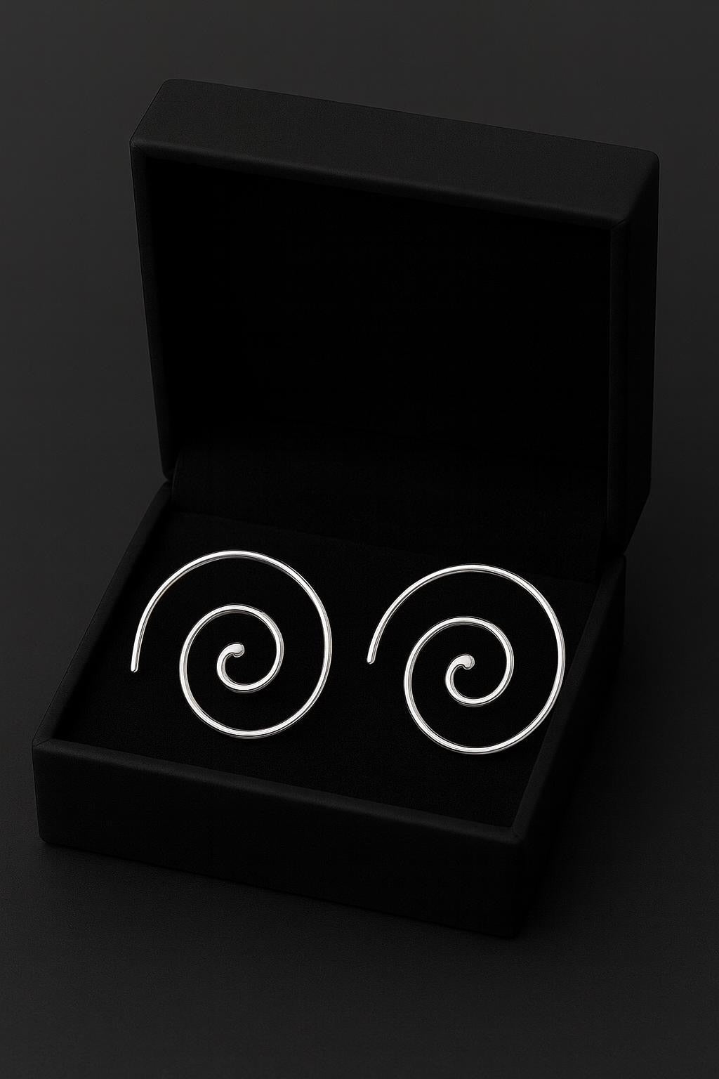 Spiral threader earrings in sterling silver