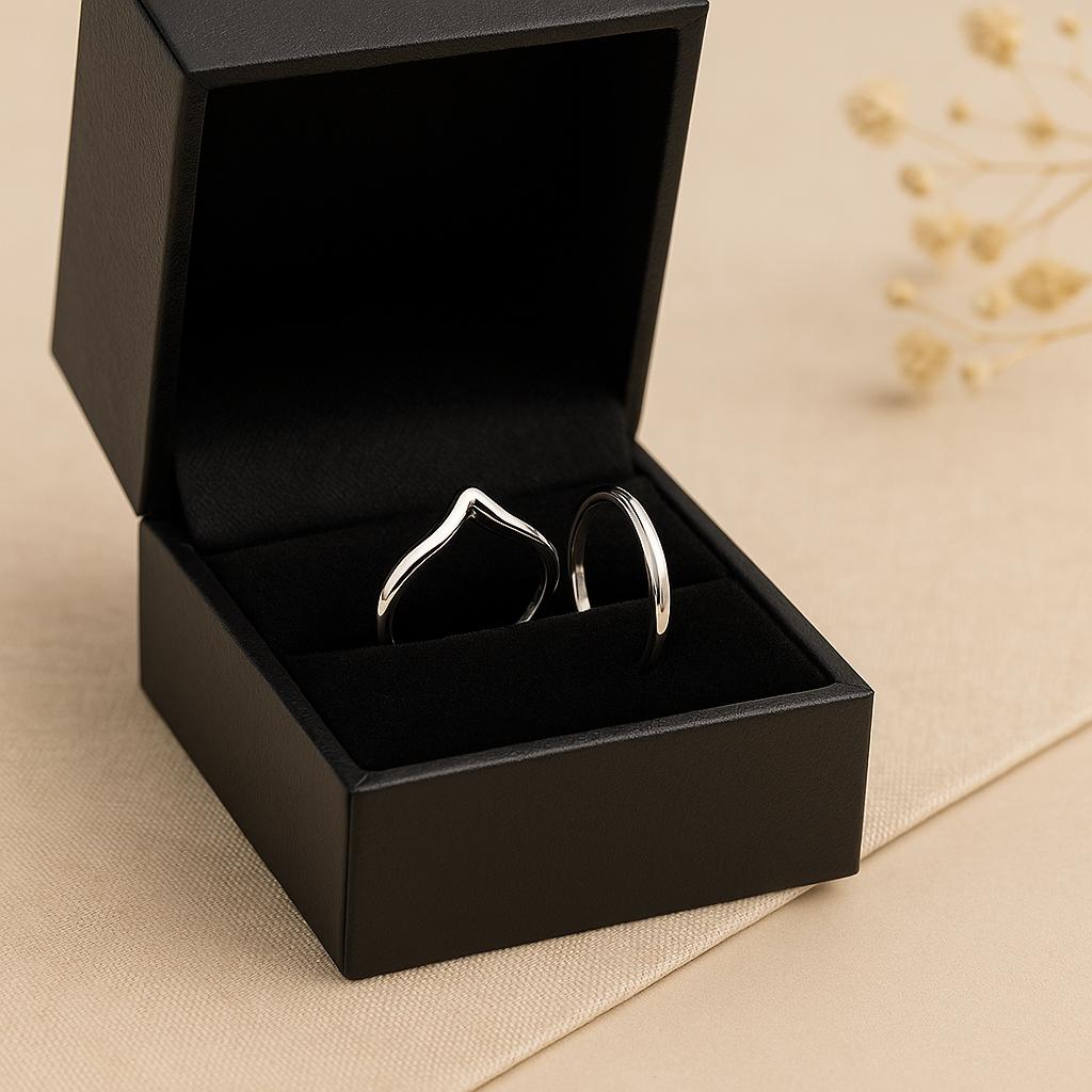 Sterling Silver Ring, Chevron Ring, Chevron Ring Set, Stacking Ring, Wonmen's Rings, St Clair Fine Jewelry, Women's Jewelry, Women's Rings, Gift for Her
