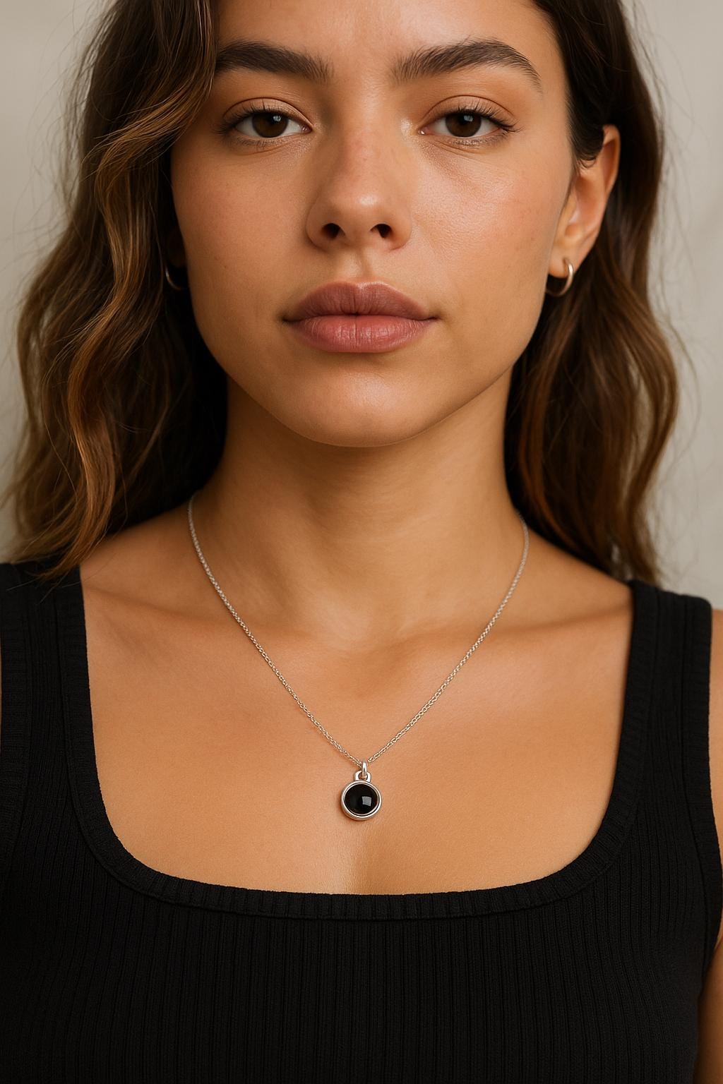 Sterling Silver Malachite Pendant Necklace – 16×12 mm Oval Green Stone – Minimalist Everyday Jewelry - Womens Jewelry - Gemstone Pendant