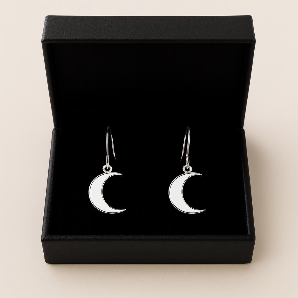 14k Gold-Filled Crescent Moon Dangle Earrings – Celestial Minimalist Jewelry by St Clair Fine Jewelry