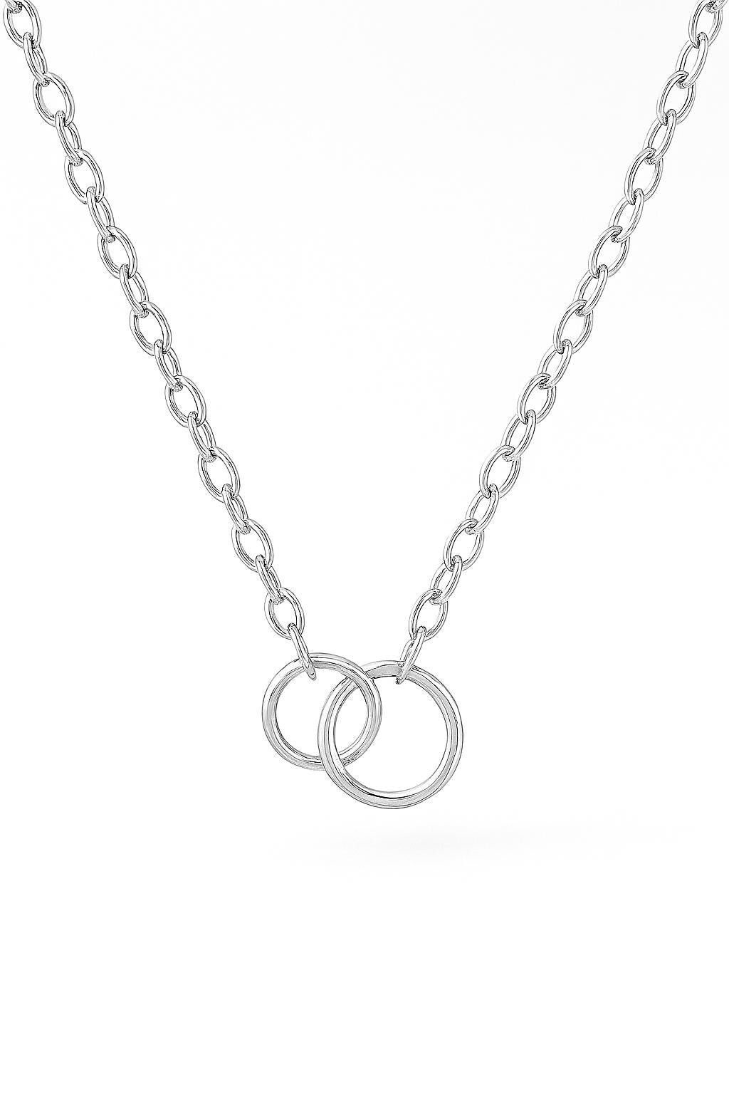 Interlocking Circle Necklace - Sterling Silver or 14 K Gold‑Fill - Symbol of Unity & Endless Connection - Symbolic Jewelry - Unity Necklace
