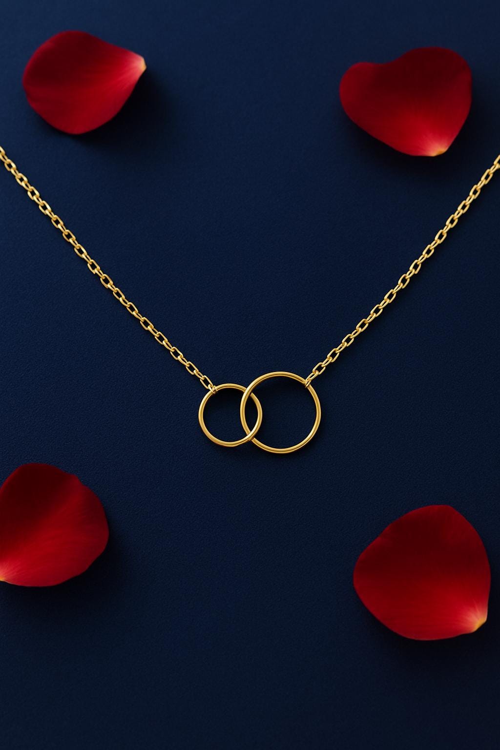 interlocking circle necklace, infinity necklace, gold filled circle necklace, sterling silver circle necklace, linked circles necklace, mother daughter necklace, friendship necklace, unity necklace, family bond jewelry, minimalist gold necklace, modern silver necklace, handcrafted circle pendant, meaningful jewelry gift, anniversary necklace, everyday gold necklace, fine handmade jewelry, St Clair Fine Jewelry necklace, dainty gold pendant, hypoallergenic jewelry, layering circle necklace, elegant silver je