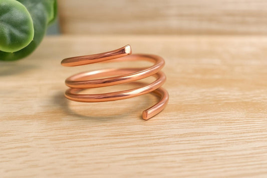 Rose Gold Ring, Spiral Ring, Coil Ring, Wrap Ring, Rose Gold Jewelry, Women's Jewelry, Minimalist Ring, Rose Gold Band, Statement Ring, St Clair Fine Jewelry