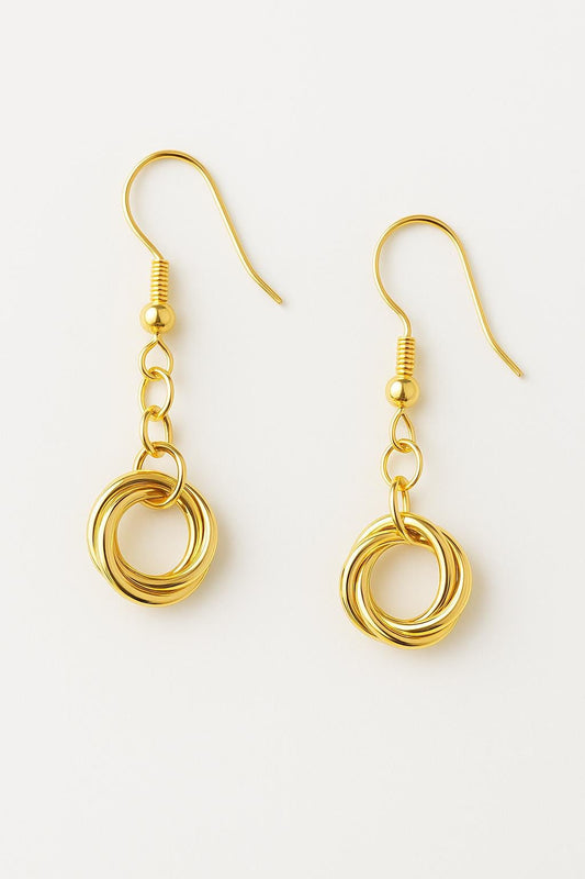 14k gold filled love knot earrings, gold knot earrings, gold dangle earrings, minimalist gold earrings, handmade gold jewelry, gold drop earrings, love knot earrings for women, dainty gold earrings, classic gold earrings, everyday gold jewelry, gold jewelry gift for her, bridesmaid gold earrings, romantic gold jewelry, handcrafted gold earrings, lightweight gold earrings, hypoallergenic gold earrings, symbolic knot jewelry, gold anniversary gift, artisan gold earrings, made in USA jewelry, gold love knot ea