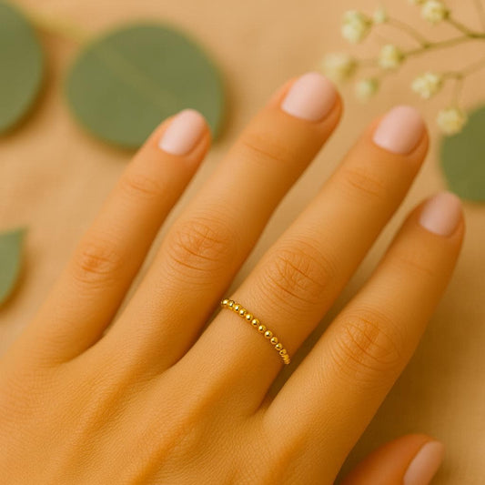 Beaded Stacking Ring – Sterling Silver or 14k Gold-Filled  by St Clair Fine Jewelry