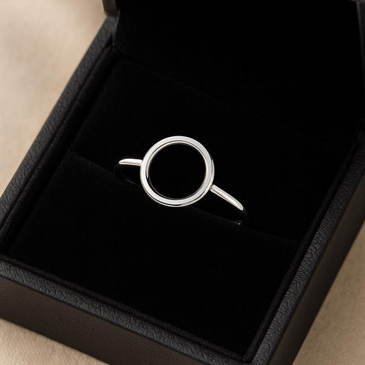 Circle Ring, Open Circle Ring, Statement Ring, Sterling Silver, Silver Rings, Women's Rings, Minimalist Rings, Women's Jewelry, Gift For Her, Gift For Girlfriend, Gift For Wife, ST Clair Fine Jewelry