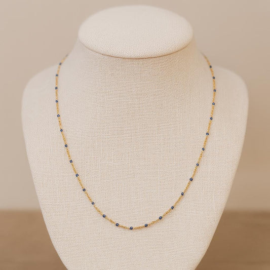 lapis lazuli necklace, gold filled lapis necklace, blue bead necklace, 14k gold filled necklace, minimalist gold necklace, handmade gemstone necklace, layering gold necklace, lapis jewelry for women, gold chain with blue beads, dainty gold necklace, modern minimalist jewelry, lapis lazuli jewelry, everyday gold necklace, handcrafted gold necklace, gemstone layering necklace, gold beaded necklace, delicate gold necklace, long gold necklace 24 inch, gold filled jewelry USA, St Clair Fine Jewelry necklace, boh